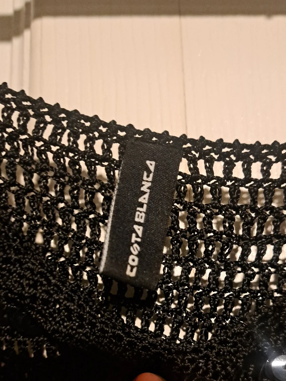 Costa Blanca Black Crochet Sequin Top Fancy classy and sexy - Picture 3 of 4